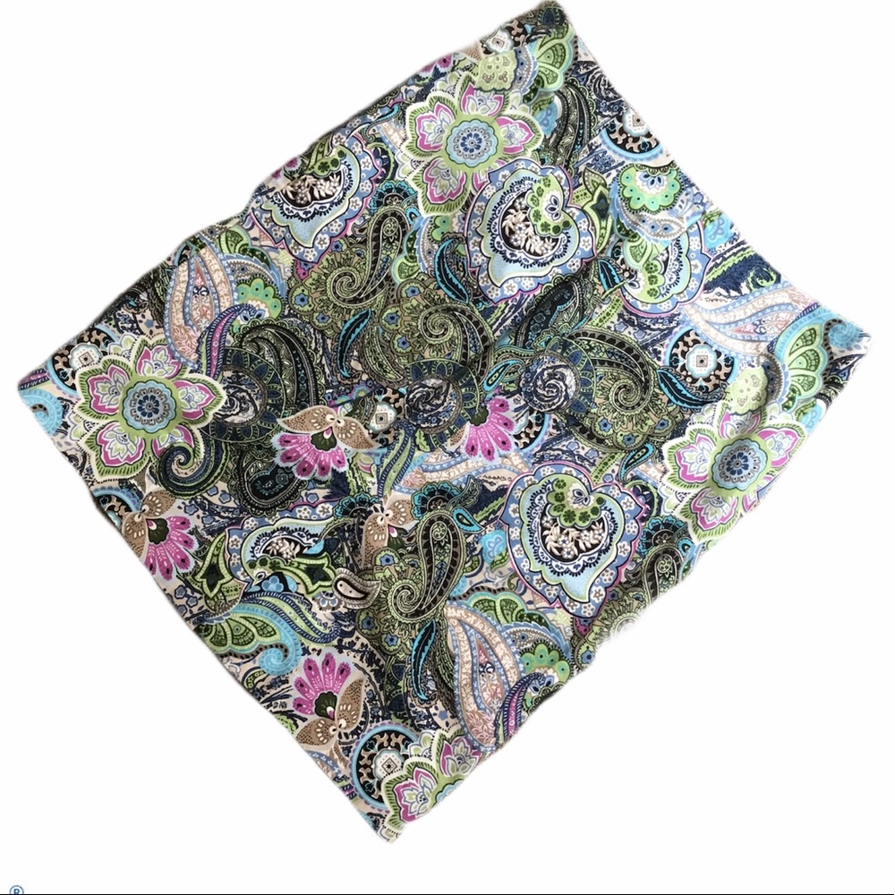 Talbots Pastel Paisley Pencil Skirt - Picture 3 of 9